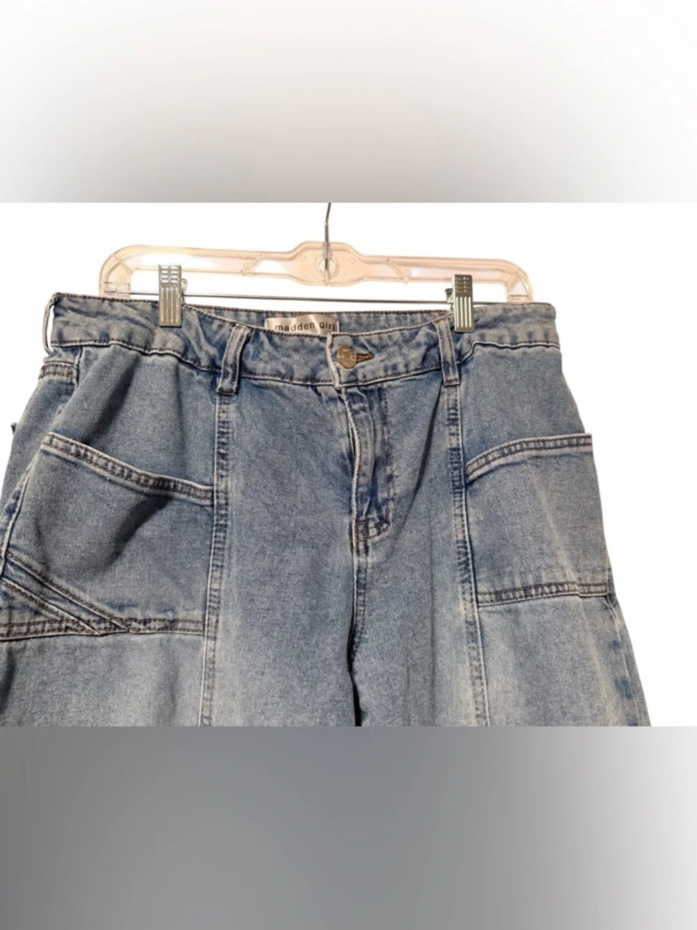 Madden Girl Vintage-Inspired High-Rise Panel Jeans - Light Blue Size 13 Juniors